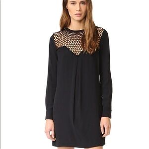 NWT! A.L.C. Tate Crochet Yoke Black Dress Size 4